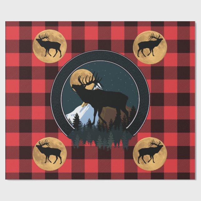 Bugling Elk Geschenkpapier (Flach)