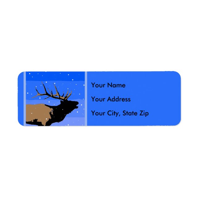 Bugling Elk im Winter - Original Wildlife Art (Vorne)