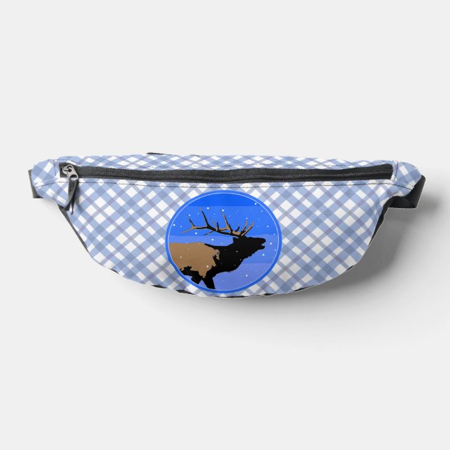 Bugling Elk im Winter - Original Wildlife Art Bauchtasche (Ablage )