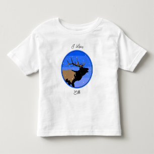Bugling Elk im Winter - Original Wildlife Art Kleinkind T-shirt