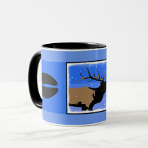 Bugling Elk im Winter - Original Wildlife Art