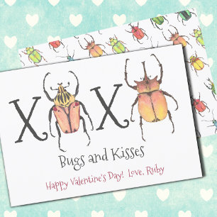 Bugs and Kisses XOXO Valentinstag Einladung