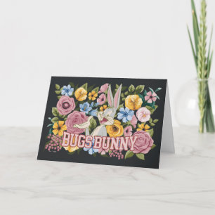 BUGS BUNNY™ Blumenstickerei Grafik Karte