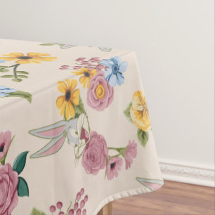 BUGS BUNNY™ Blumenstickerei-Muster Tischdecke