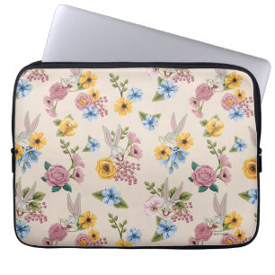 BUGS BUNNY™ Blumenstickmuster Laptopschutzhülle