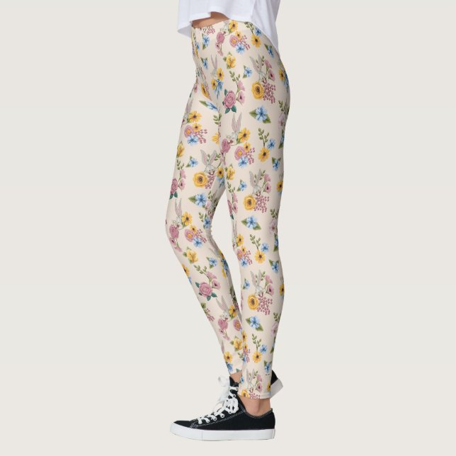 BUGS BUNNY™ Blumenstickmuster Leggings (Links)
