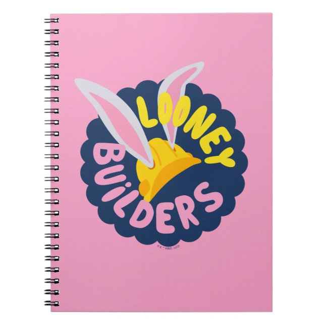 BUGS BUNNY BUILDERS™| Bauarbeiterhelm-Logo mit gew Notizblock (Vorderseite)