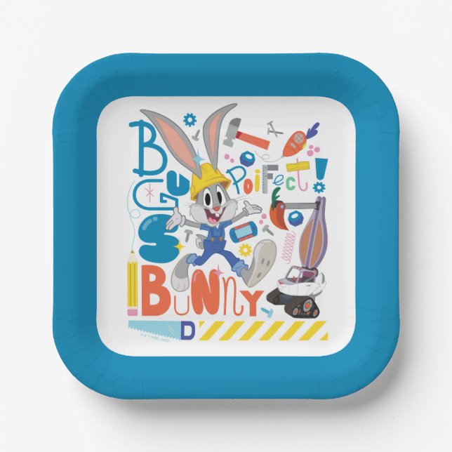 BUGS BUNNY BUILDERS™| BUGS BUNNY™-Arbeitstools Pappteller (Vorderseite)