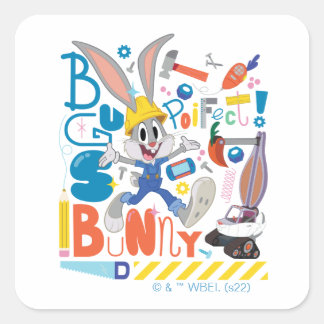 BUGS BUNNY BUILDERS™| BUGS BUNNY™-Arbeitstools Quadratischer Aufkleber