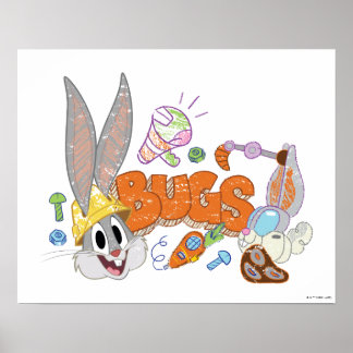 BUGS BUNNY BUILDERS™| BUGS BUNNY™ Sketch Art Poster
