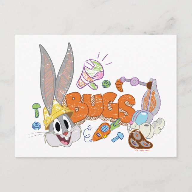 BUGS BUNNY BUILDERS™| BUGS BUNNY™ Sketch Art Postkarte (Vorderseite)