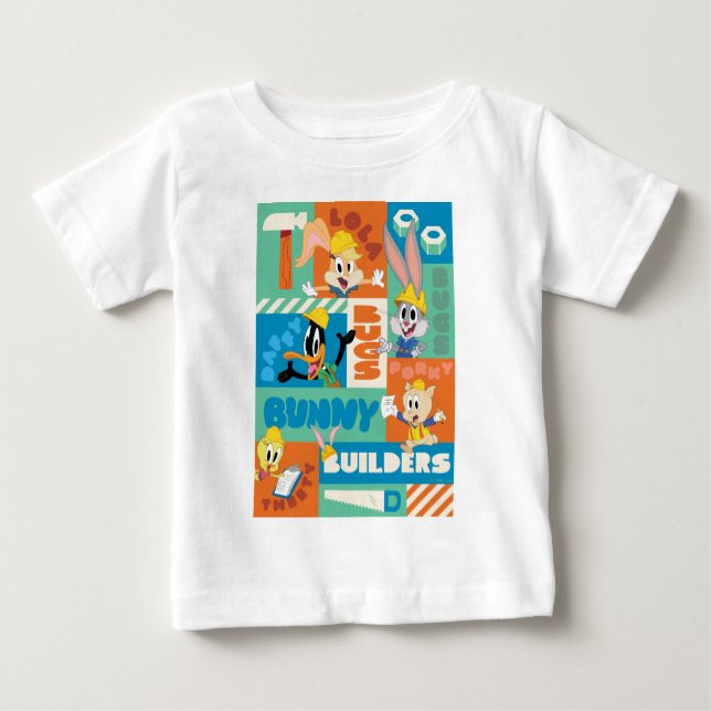 BUGS BUNNY BUILDERS™| Character Grid Pattern Baby T-shirt (Vorderseite)