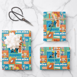 BUGS BUNNY BUILDERS™  Character Grid Pattern Geschenkpapier Set
