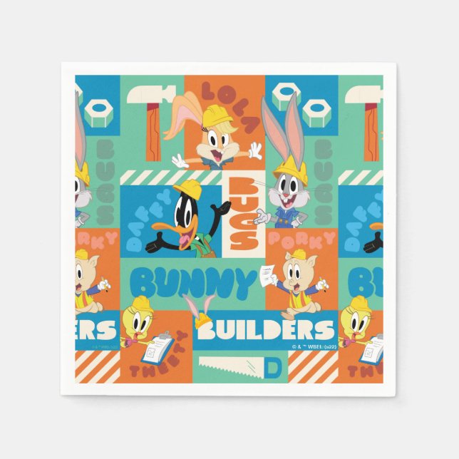 BUGS BUNNY BUILDERS™| Character Grid Pattern Serviette (Vorderseite)