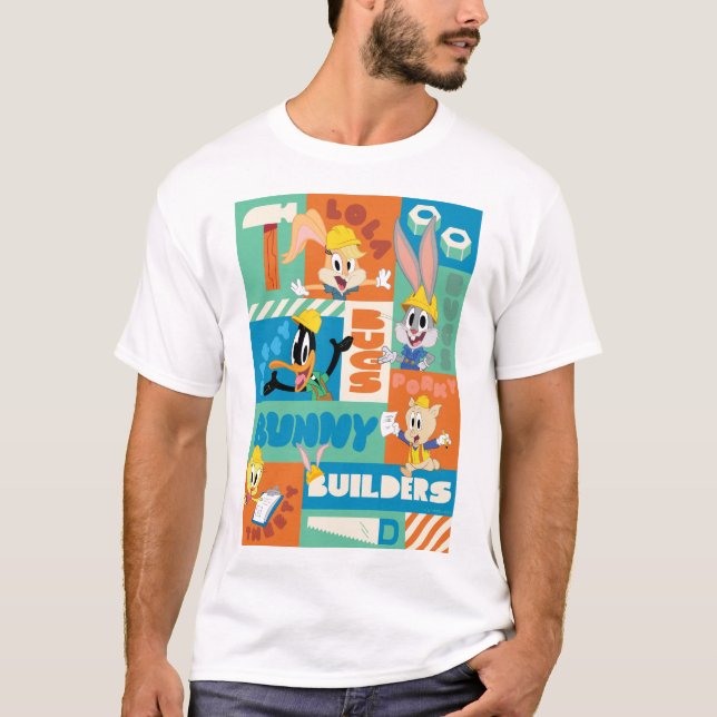 BUGS BUNNY BUILDERS™| Character Grid Pattern T-Shirt (Vorderseite)