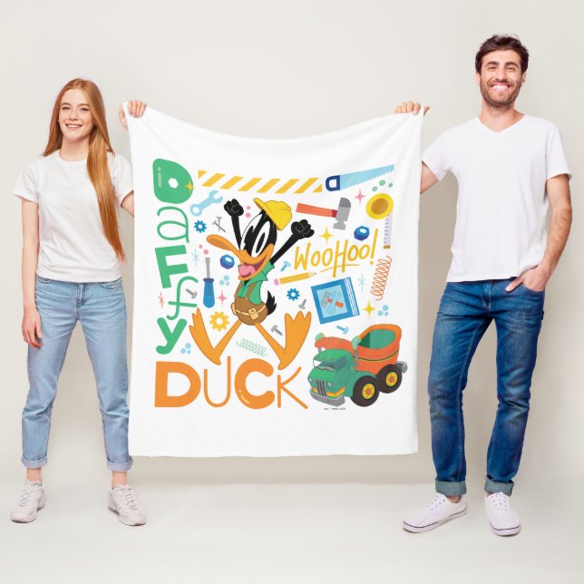 BUGS BUNNY BUILDERS™| DAFFY DUCK™-Arbeitstools Fleecedecke (Beispiel)