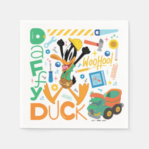 BUGS BUNNY BUILDERS™ DAFFY DUCK™-Arbeitstools Serviette