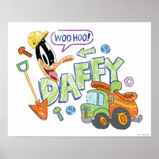 BUGS BUNNY BUILDERS™| DAFFY DUCK™ Sketch Art Poster