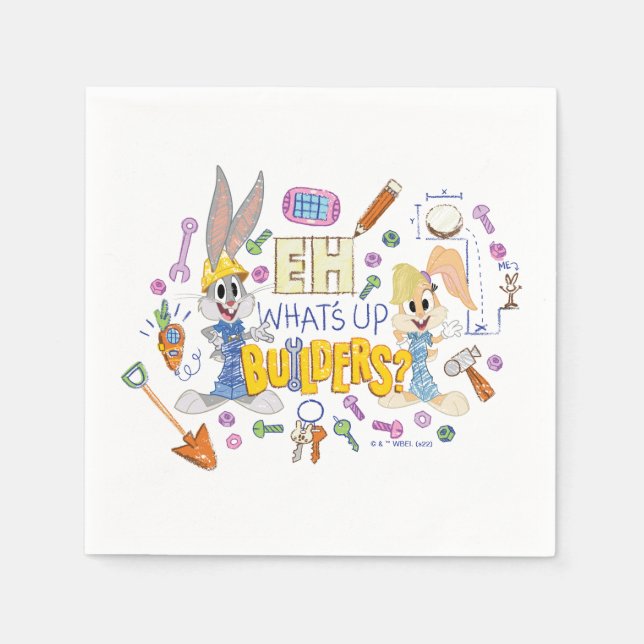 BUGS BUNNY BUILDERS™| Eh, Was sind Up Builders? Serviette (Vorderseite)