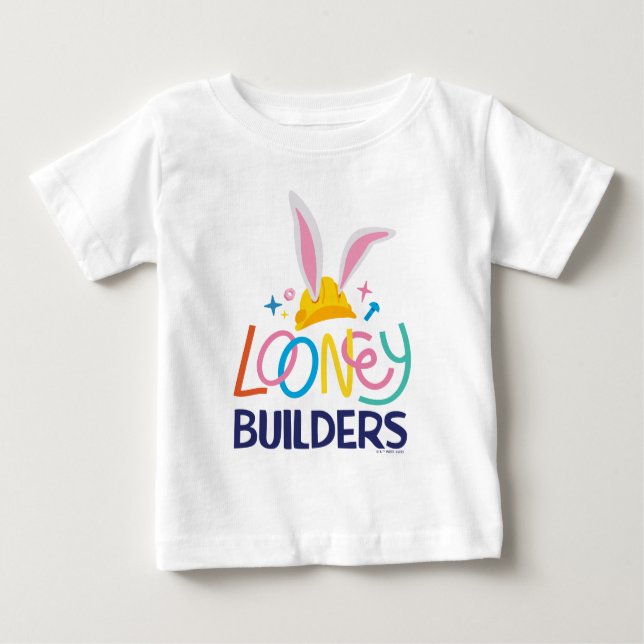 BUGS BUNNY BUILDERS™| Gestapelte Hard-Hat-Logos Baby T-shirt (Vorderseite)