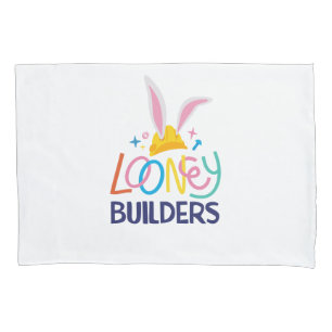 BUGS BUNNY BUILDERS™ Gestapelte Hard-Hat-Logos Kissenbezug
