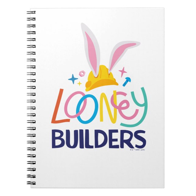 BUGS BUNNY BUILDERS™| Gestapelte Hard-Hat-Logos Notizblock (Vorderseite)