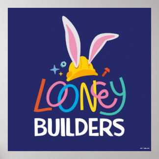 BUGS BUNNY BUILDERS™| Gestapelte Hard-Hat-Logos Poster