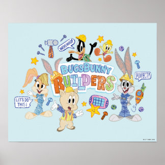 BUGS BUNNY BUILDERS™| Group Sketch Art Poster