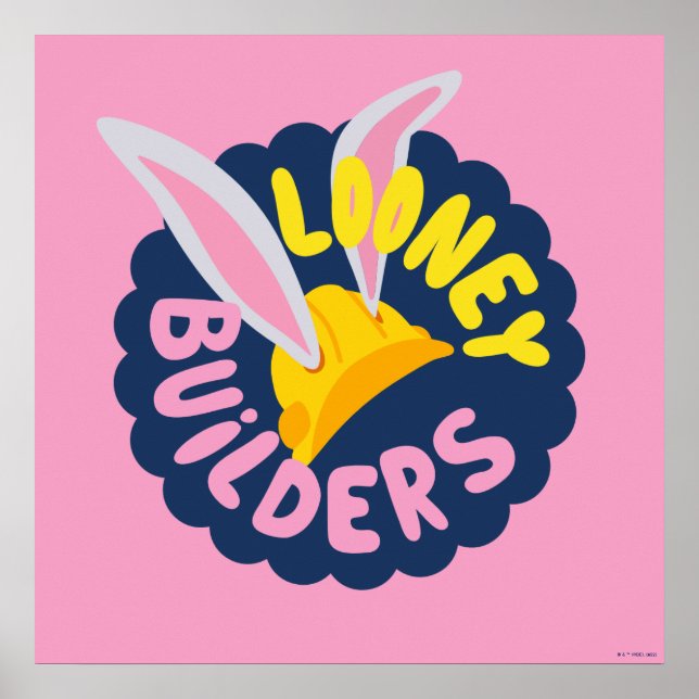 BUGS BUNNY BUILDERS™| Hard Hat Scalloping Logo Poster (Vorne)