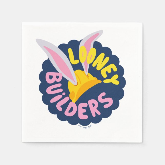 BUGS BUNNY BUILDERS™| Hard Hat Scalloping Logo Serviette (Vorderseite)