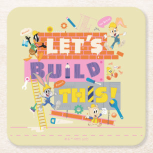 BUGS BUNNY BUILDERS™ "Let's build this"-Arbeitsst Rechteckiger Pappuntersetzer