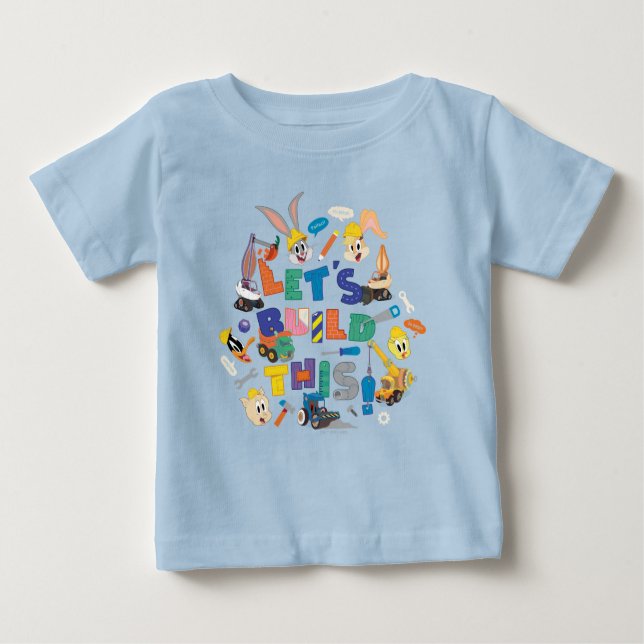 BUGS BUNNY BUILDERS™| "Let's build this" Collage Baby T-shirt (Vorderseite)