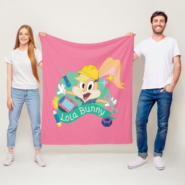 BUGS BUNNY BUILDERS™| Lola Bunny Character Graphic Fleecedecke (Beispiel)