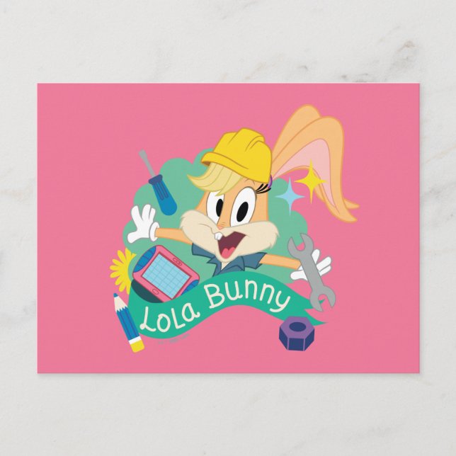 BUGS BUNNY BUILDERS™| Lola Bunny Character Graphic Postkarte (Vorderseite)