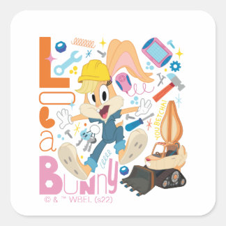 BUGS BUNNY BUILDERS™| Lola Bunny Work Tools Quadratischer Aufkleber