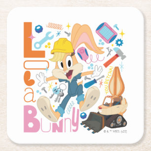 BUGS BUNNY BUILDERS™  Lola Bunny Work Tools Rechteckiger Pappuntersetzer
