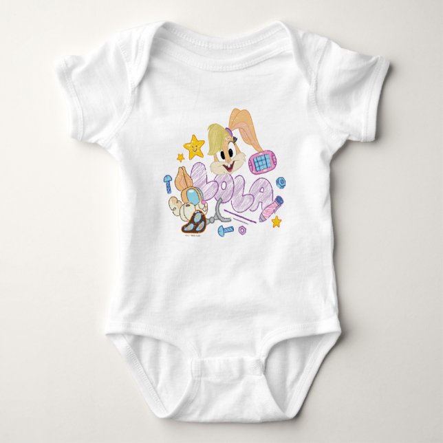 BUGS BUNNY BUILDERS™| Lola Sketch Art Baby Strampler (Vorderseite)