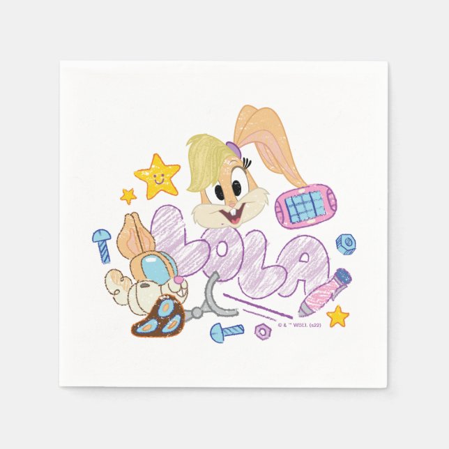 BUGS BUNNY BUILDERS™| Lola Sketch Art Serviette (Vorderseite)