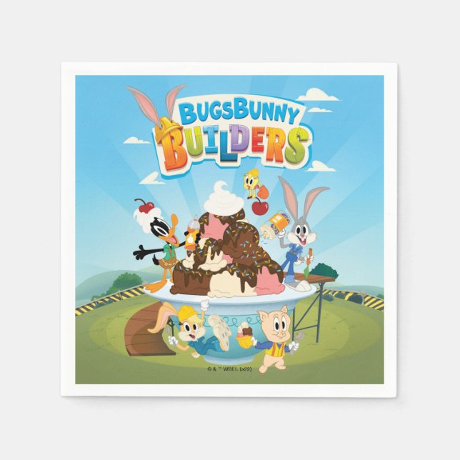 BUGS BUNNY BUILDERS™| Looney Builders Ice Creme Serviette (Vorderseite)