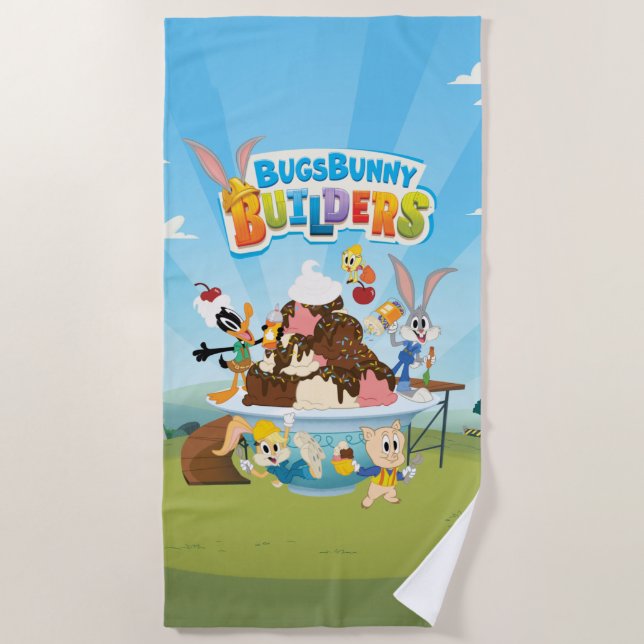 BUGS BUNNY BUILDERS™| Looney Builders Ice Creme Strandtuch (Vorderseite)