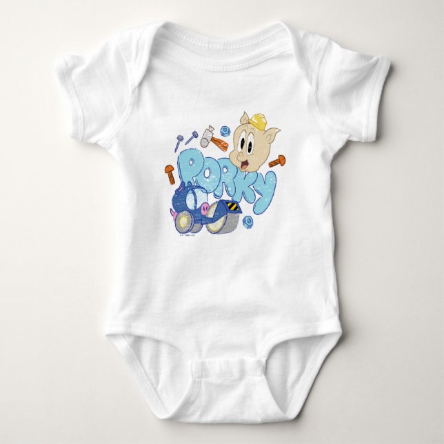 BUGS BUNNY BUILDERS™| Porky Sketch Art Baby Strampler (Vorderseite)