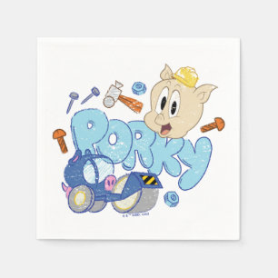 BUGS BUNNY BUILDERS™ Porky Sketch Art Serviette