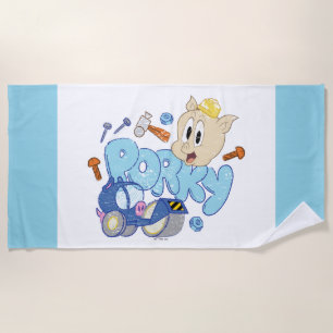 BUGS BUNNY BUILDERS™  Porky Sketch Art Strandtuch
