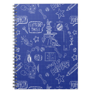 BUGS BUNNY BUILDERS™ Sketch Blueprint Muster Notizblock