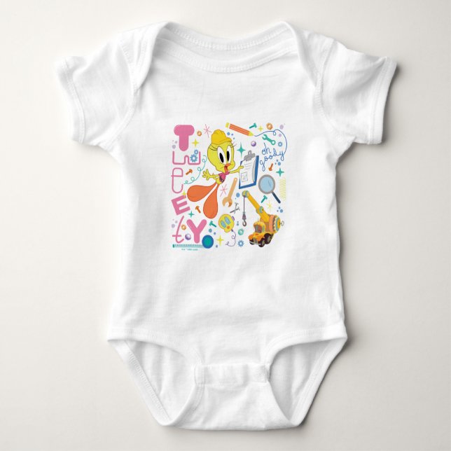 BUGS BUNNY BUILDERS™| TWEETY™-Arbeitstools Baby Strampler (Vorderseite)