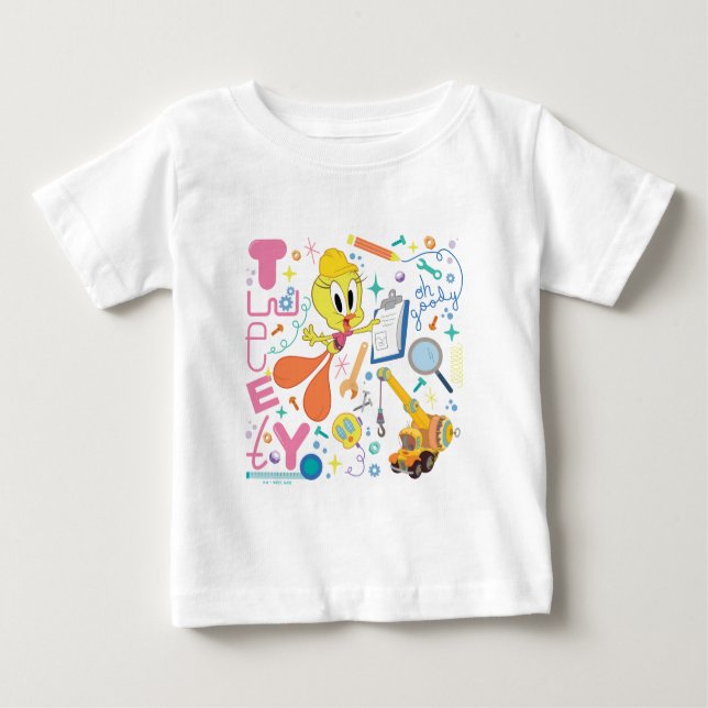 BUGS BUNNY BUILDERS™| TWEETY™-Arbeitstools Baby T-shirt (Vorderseite)