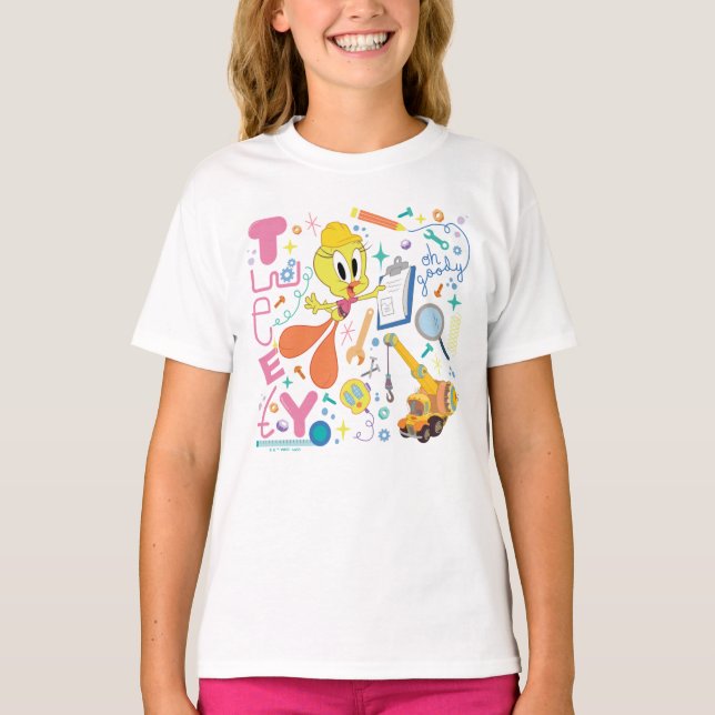 BUGS BUNNY BUILDERS™| TWEETY™-Arbeitstools T-Shirt (Vorderseite)