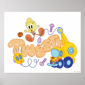 BUGS BUNNY BUILDERS™| TWEETY™ Sketch Art Poster