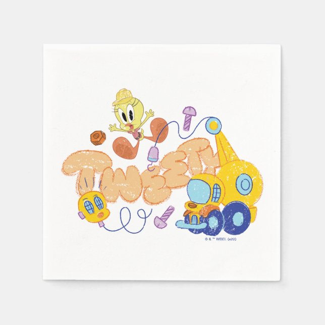 BUGS BUNNY BUILDERS™| TWEETY™ Sketch Art Serviette (Vorderseite)