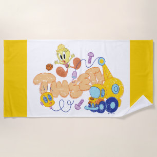 BUGS BUNNY BUILDERS™  TWEETY™ Sketch Art Strandtuch